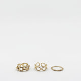 3 Pack Dainty Rings In Gold