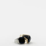 2 Pack Signet Rings In Silver & Gold