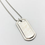 Dog Tag Necklace In Silver