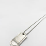 Dog Tag Necklace In Silver