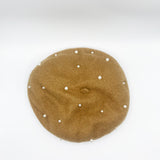 Faux Pearl Felt Beret - svnx