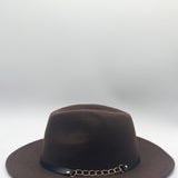 Trilby Hat With PU Chain Band