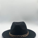 Trilby Hat With Chain Band