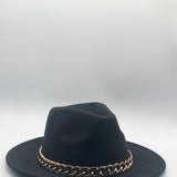 Trilby Hat With Chain Band