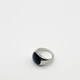 Chunky Ring With Black Gem