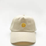 DANIA Cotton baseball cap with lemon embroidery in cream