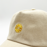 DANIA Cotton baseball cap with lemon embroidery in cream