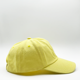 SHAY Cotton baseball cap with 'ying yang' embroidery in lemon yellow