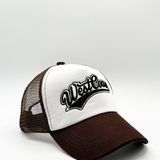 FRASER Cotton trucker hat with embroidery detail in silt