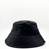 SVNX Cotton canvas bucket hat with eyelet detail in black