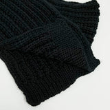 Black Chunky Knitted Scarf