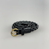 Plaited PU Leather Belt 2 Pack