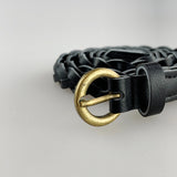 Plaited PU Leather Belt 2 Pack