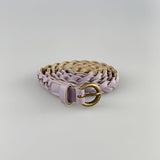 Plaited PU Leather Belt 2 Pack