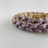 Plaited PU Leather Belt 2 Pack