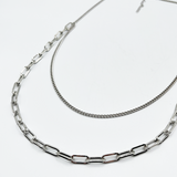 Double Necklace in silver