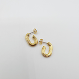 Chunky Oval Half Hoop Earrings