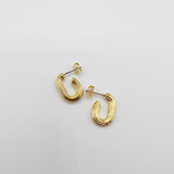 Chunky Oval Half Hoop Earrings - svnx