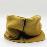 Kayson Knitted Snood With Front Zip in Moss Green