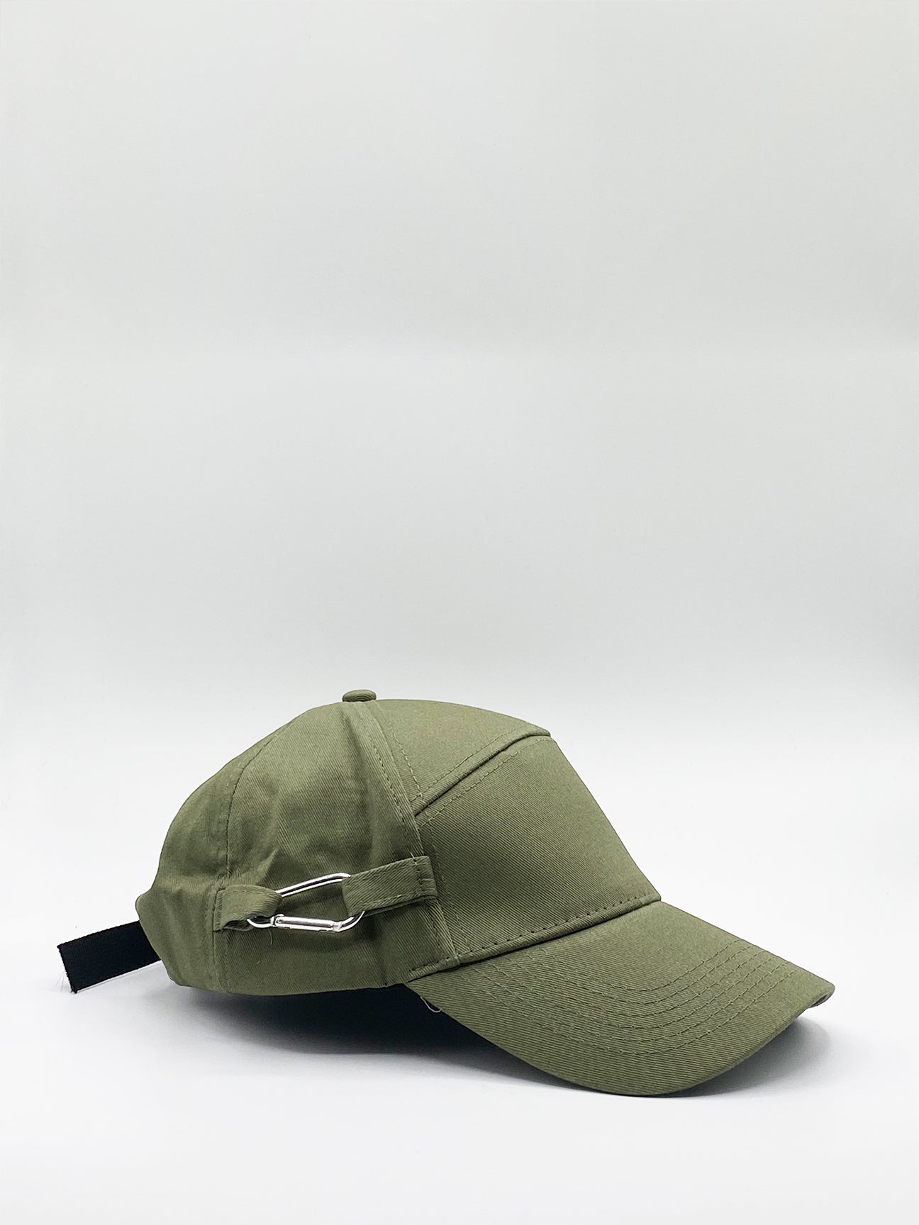 Baseball Cap With Carabiner Clip