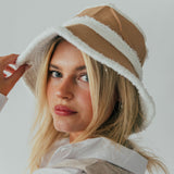 Reversible PU Bucket Hat with Borg Trims - svnx