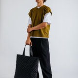 Nylon Quilted Tote Bag