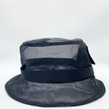 River Organza Bucket Hat With Side Pocket In Black