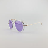 2 Pack Aviator Style Sunglasses with Coloured Lenses