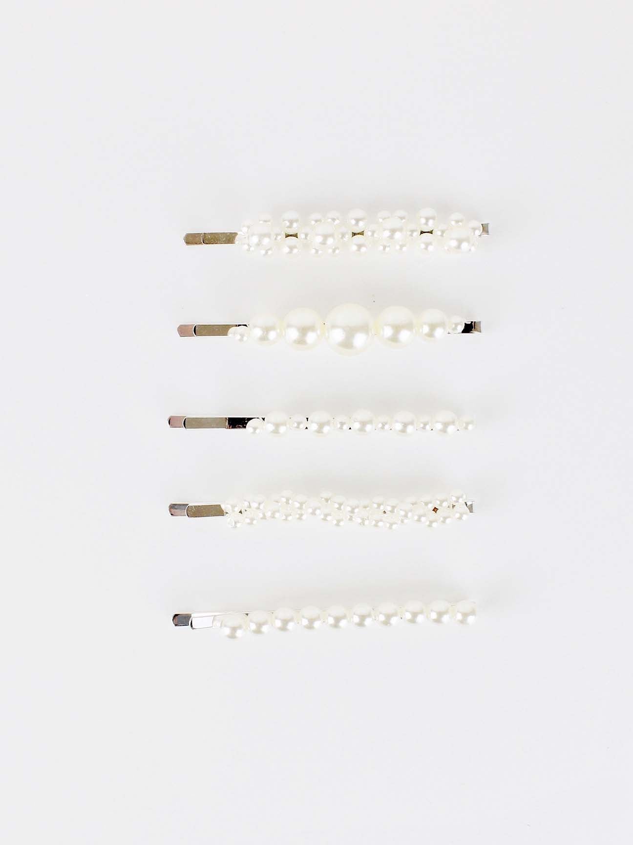 PACK OF 5 PEARL HAIR GRIPS - svnx