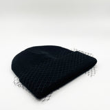 Knitted Beanie With Veil