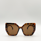 Tortoiseshell oversized cat eye sunglasses