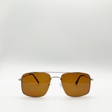 Aviator style square frame sunglasses