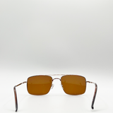 Aviator style square frame sunglasses