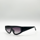 Oversized angular racer style sunglasses
