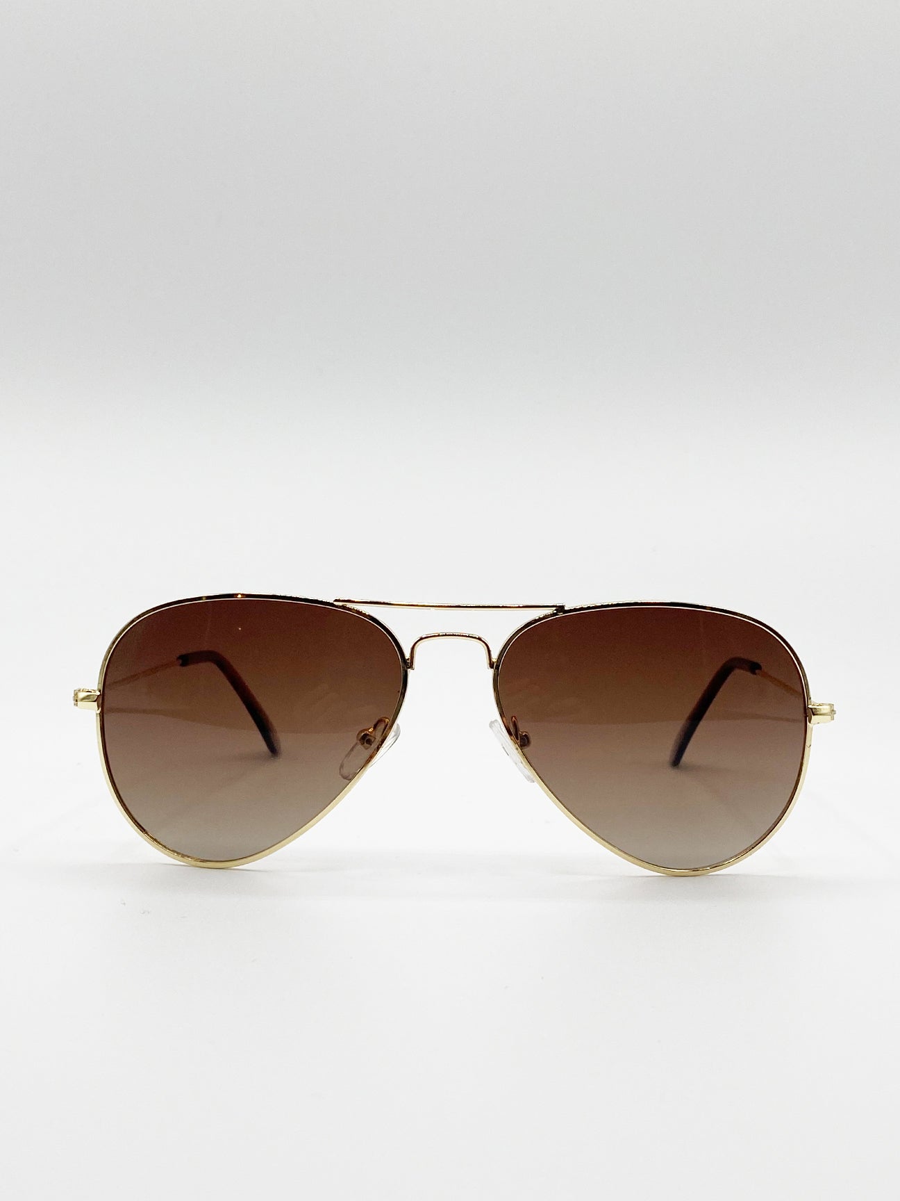 Classic Aviator Sunglasses with Metal Frames - svnx