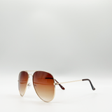 Classic Pilot Gold Aviator  Sunglasses