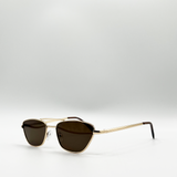 Angular aviator style sunglasses