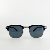 Black Clubmaster Sunglasses with Black Lenses - svnx