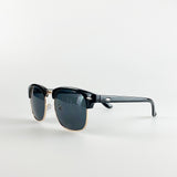 Black Clubmaster Sunglasses with Black Lenses - svnx