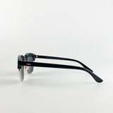 Black Clubmaster Sunglasses with Black Lenses - svnx