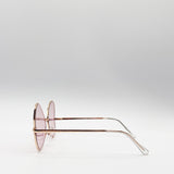 Heart Shape Sunglasses With Rose Gold Frame and Pink Lenses