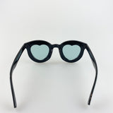 Round Frame Sunglasses with Heart Lenses