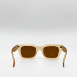 Oversized Square Sunglasses In Matte Honey