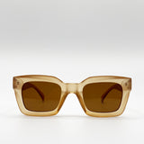 Oversized Square Sunglasses In Matte Honey