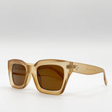 Oversized Square Sunglasses In Matte Honey