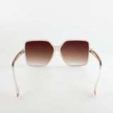 Oversized Square Sunglasses In Crystal Sand