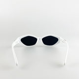 Angular Cateye Sunglasses With Metal Panther Badge