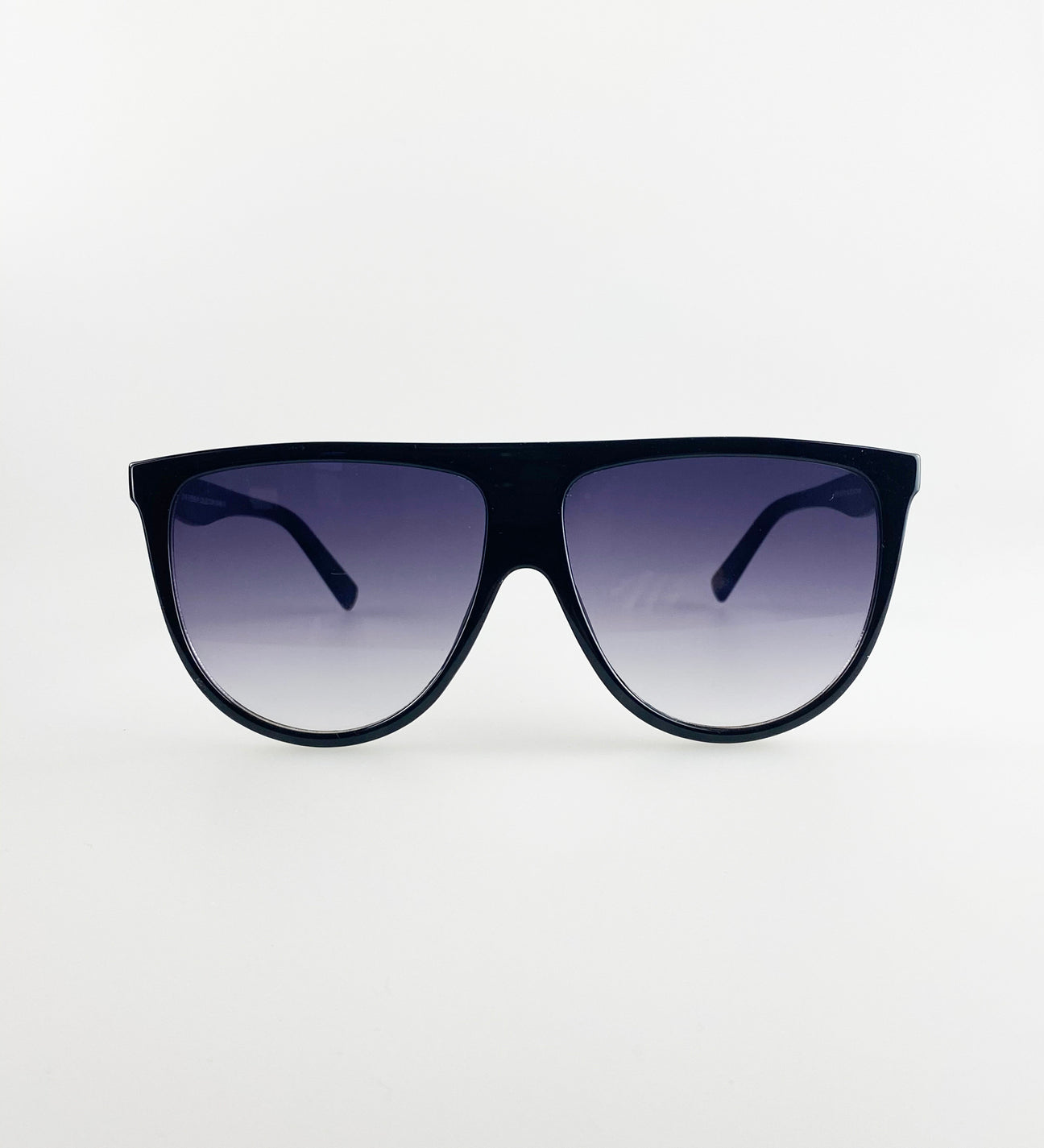Oversized Rounded Frame Sunglasses with Ombre Lenses - svnx