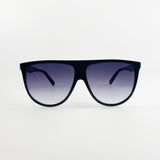 Oversized Rounded Frame Sunglasses with Ombre Lenses - svnx
