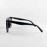 Oversized Rounded Frame Sunglasses with Ombre Lenses - svnx